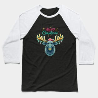 Merry Christmoose Moose Christmas 2024 Baseball T-Shirt